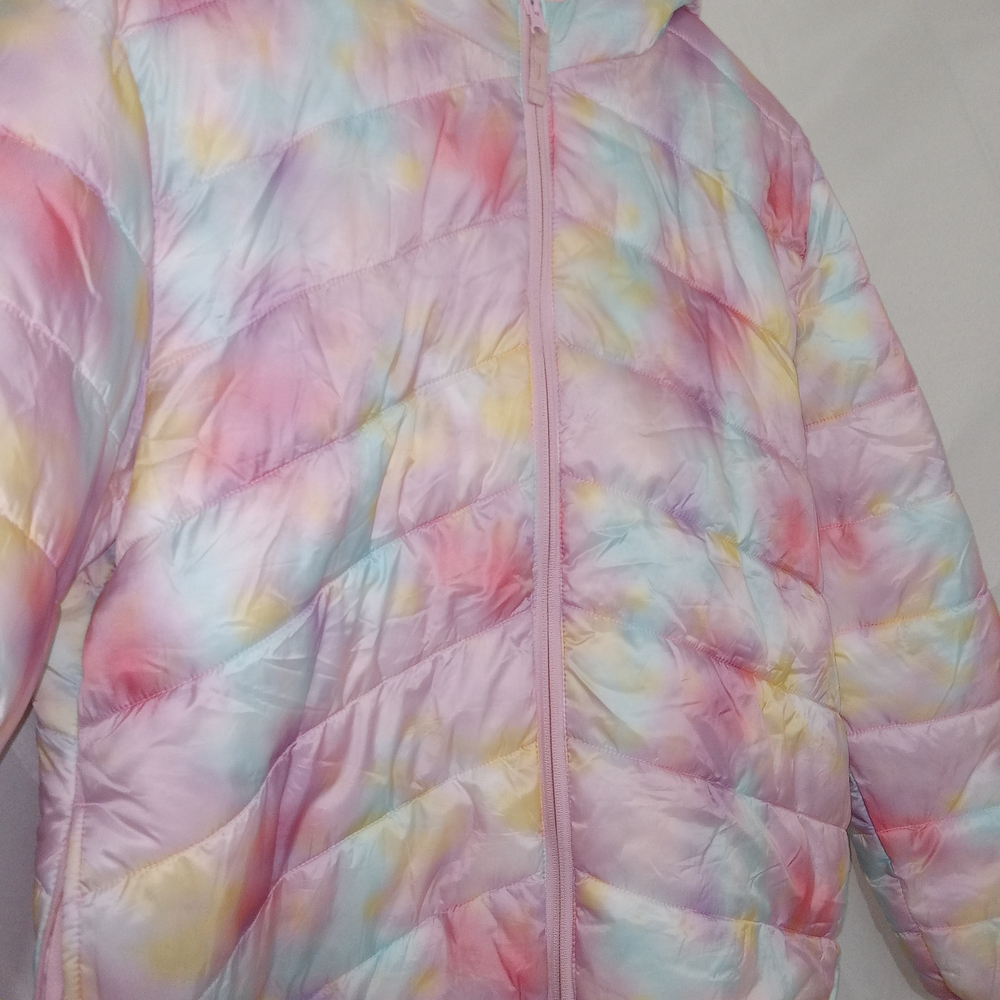 Thereabouts Pastel Multi Color Puffer Coat Sz 2Xl / 20.5 Big Kids - Picture 3 of 12